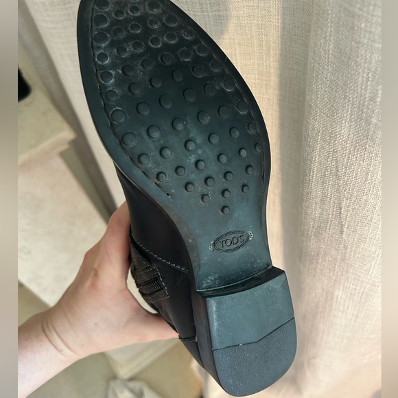 Tod's Black Leather Riding Boot - Picture 7 of 9